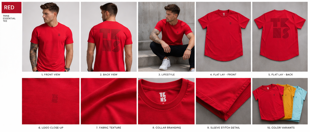 Big Logo TKNS Red T-Shirt