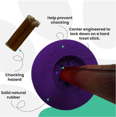 Bully Stick Holder – Medium Size Chew Resistant  Fits Treat Sticks from 5/8" to 7/8" Wide, Non-Toxic Rubber Dog Toy & Safety Device